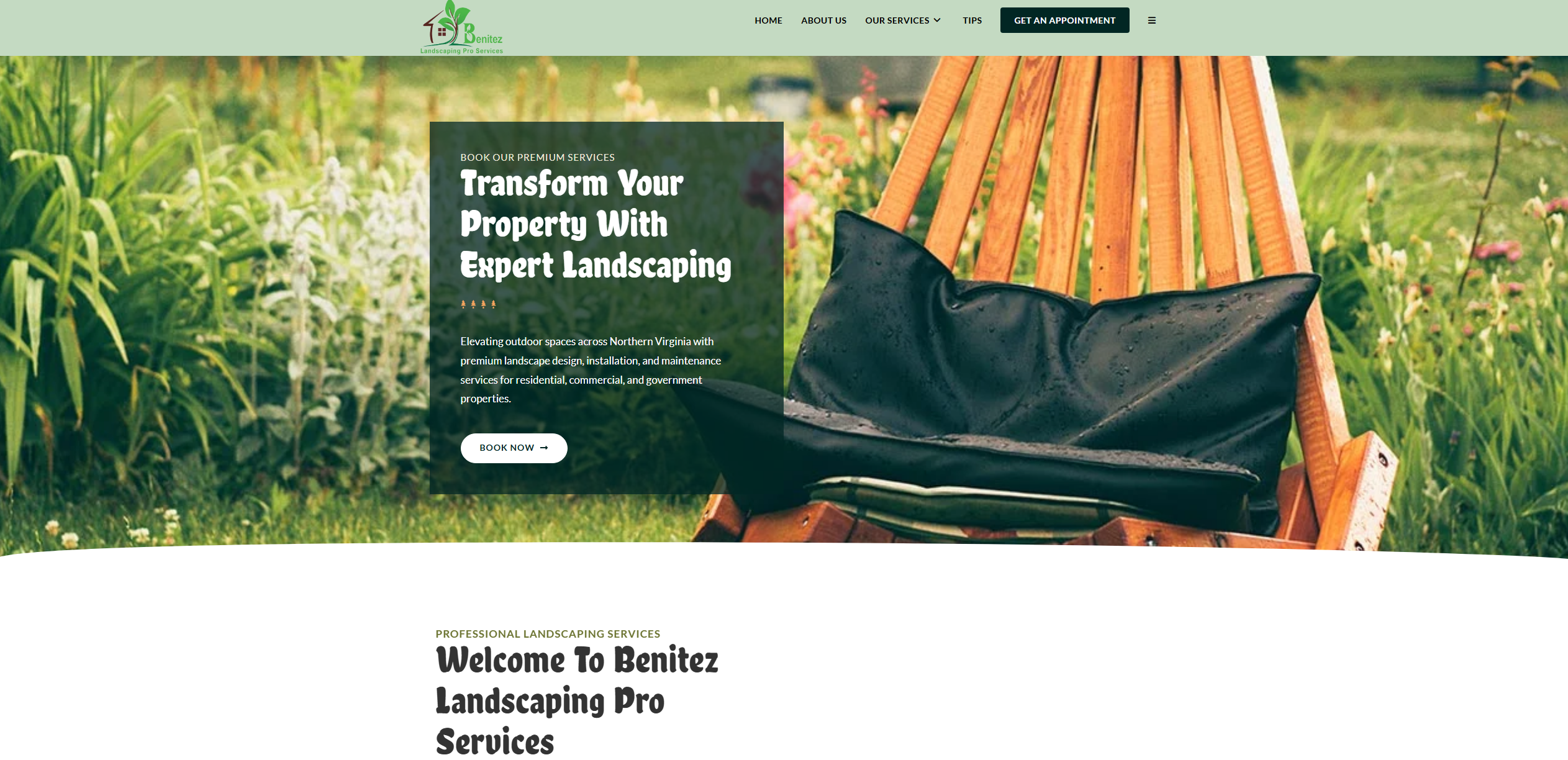 Benitez Landscaping Pro Services Website